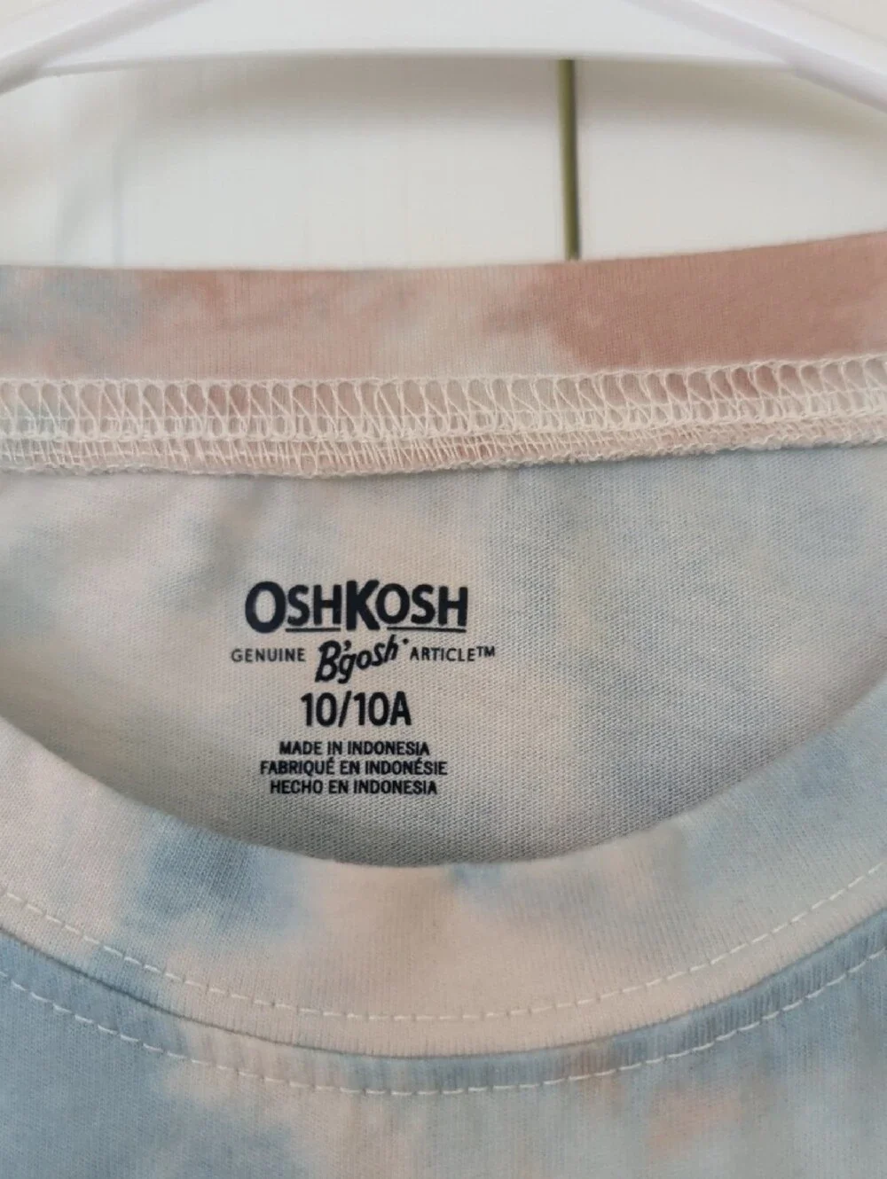 5/$10 OshKosh B'gosh Blue & Tan Tie-Dye Pocket Tee